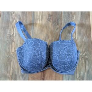 JOYSPUN 38DDD BLUE LACE UNDERWIRE HOOK & EYE ADJUSTABLE BRA